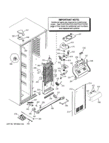 03 - Freezer Section parts for Ge Refrigerator GSC23LSPASS from AppliancePartsPros.com