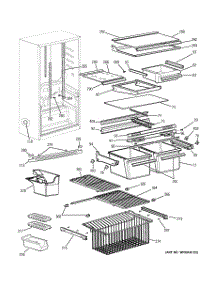 04 - Shelves parts for Ge Refrigerator GBS18HBPBWW from AppliancePartsPros.com