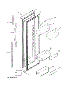 02 - Fresh Food Door parts for Ge Refrigerator GSS25XGPABB from AppliancePartsPros.com