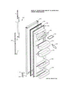 05 - Fresh Food Door parts for Ge Refrigerator GSS22QGMDWW from AppliancePartsPros.com