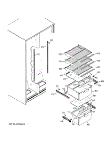 08 - Fresh Food Shelves parts for Ge Refrigerator GSS20DBMACC from AppliancePartsPros.com