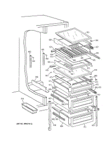 06 - Fresh Food Shelves parts for Ge Refrigerator TFX28PBDBAA from AppliancePartsPros.com