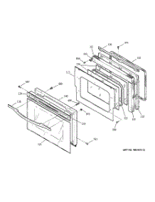 05 - Door parts for Ge Oven JTP56WD1WW from AppliancePartsPros.com