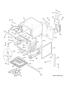 06 - Body With Microwave Support parts for Ge Oven JKP86SH6SS from AppliancePartsPros.com