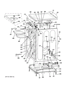 02 - Cabinet & Top Panel parts for Ge Washer WBVH5100H0WW from AppliancePartsPros.com