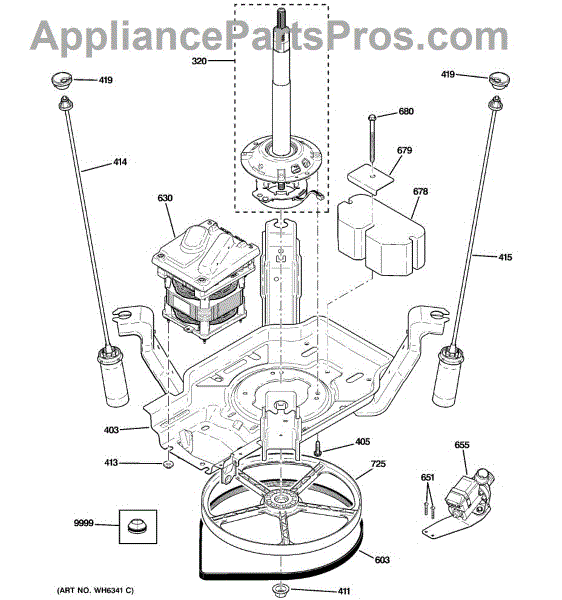 シ　ページ WH38X10017 Mode Shifter & Shaft Assembly | Genuine Ge OEM In