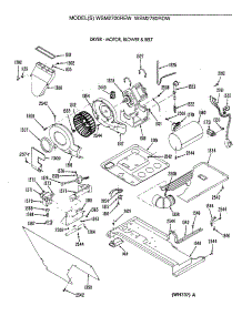 03 - Dryer - Motor, Blower & Belt parts for Ge Washer Dryer Combo WSM2780RDW from AppliancePartsPros.com