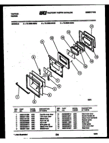 05 - Lower Oven Door Parts parts for Frigidaire Range 72-3989-23-04 from AppliancePartsPros.com