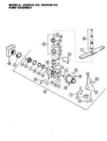 03 - Pump Assy. (Du55cn-02) parts for Magic Chef Dishwasher DU55CN-02 from AppliancePartsPros.com