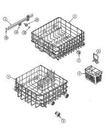 05 - Track & Rack Assembly parts for Magic Chef Dishwasher DU6500A from AppliancePartsPros.com