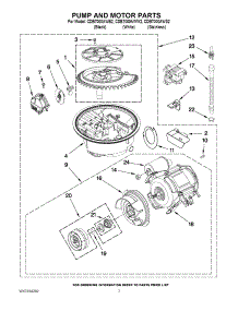 06 - Pump And Motor Parts parts for Magic Chef Dishwasher CDB7000AWW2 from AppliancePartsPros.com
