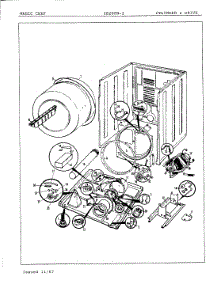 02 - Cylinder & Drive parts for Magic Chef Dryer YE20FA2 from AppliancePartsPros.com