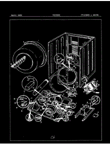 02 - Cylinder & Drive parts for Magic Chef Dryer YE20EY2 from AppliancePartsPros.com