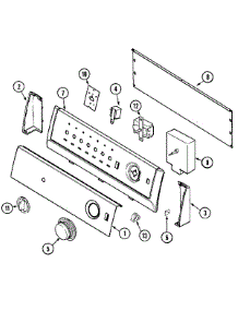 02 - Control Panel parts for Magic Chef Dryer CYE4000AYW from AppliancePartsPros.com