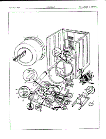 02 - Cylinder & Drive parts for Magic Chef Dryer YE20FY3 from AppliancePartsPros.com