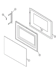03 - Door parts for Magic Chef Microwave DM130LC from AppliancePartsPros.com