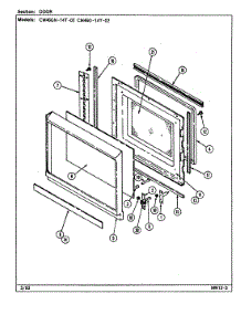 03 - Door parts for Magic Chef Microwave CM46G-14T-02 from AppliancePartsPros.com
