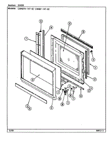03 - Door parts for Magic Chef Microwave CM46F-14T-02 from AppliancePartsPros.com