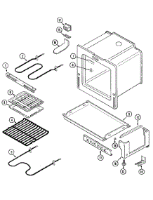 04 - Oven / Base parts for Magic Chef Range CER1450AAH from AppliancePartsPros.com