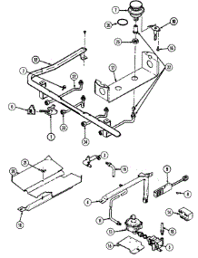 02 - Gas Controls parts for Magic Chef Range 6498VRV from AppliancePartsPros.com