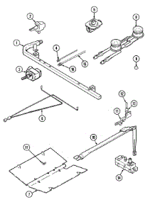 03 - Gas Controls parts for Magic Chef Range 31000PAAT from AppliancePartsPros.com