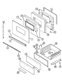 03 - Door / Drawer parts for Magic Chef Range 3127XTW from AppliancePartsPros.com