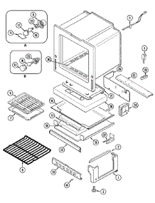05 - Oven / Base parts for Magic Chef Range CGR3760ADW from AppliancePartsPros.com