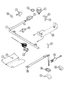 04 - Gas Controls parts for Magic Chef Range CGR1430BDH from AppliancePartsPros.com