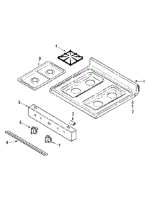 06 - Top Assembly parts for Magic Chef Range CGR1430BDT from AppliancePartsPros.com