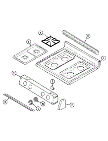 06 - Top Assembly parts for Magic Chef Range CGR3742BDW from AppliancePartsPros.com