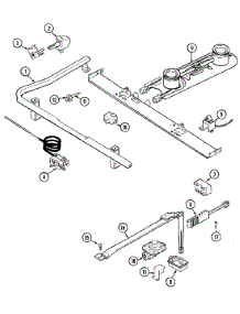 05 - Gas Controls parts for Magic Chef Range 3221WRV from AppliancePartsPros.com
