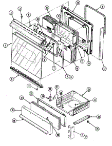 03 - Door / Drawer (3187Xtx Model) parts for Magic Chef Range 3187XTW from AppliancePartsPros.com