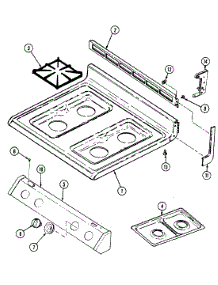 06 - Top Assembly parts for Magic Chef Range 3448XRA from AppliancePartsPros.com