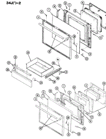 03 - Door parts for Magic Chef Range 34JN-2CKX-ON from AppliancePartsPros.com