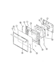 03 - Door Parts parts for Magic Chef Range B34HA-3TKX-ON from AppliancePartsPros.com