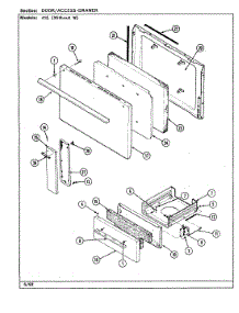 03 - Door / Access Drawer parts for Magic Chef Range 41EN-14 from AppliancePartsPros.com