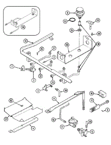 04 - Gas Controls parts for Magic Chef Range 3468VVV from AppliancePartsPros.com