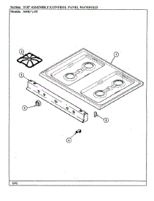 08 - Top Assembly / Control Panel / Manifold parts for Magic Chef Range 34MN-5TKVW-EV from AppliancePartsPros.com