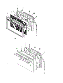 04 - Door parts for Magic Chef Range S34FA-4EXW from AppliancePartsPros.com