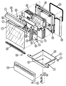 03 - Door / Drawer (3468Xtx & 3468Xtx-X) parts for Magic Chef Range 3468XTA-X from AppliancePartsPros.com