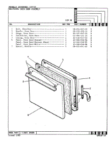 03 - Oven Door Assembly parts for Magic Chef Range 11HN-10 from AppliancePartsPros.com