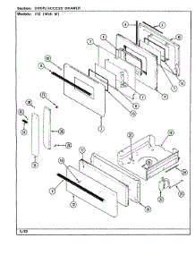 03 - Door / Access Drawer parts for Magic Chef Range 41EY-3GW from AppliancePartsPros.com