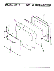 02 - Door-Lower parts for Magic Chef Oven 96FN-4CW from AppliancePartsPros.com