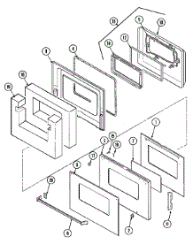 03 - Door parts for Magic Chef Oven 9845VUV from AppliancePartsPros.com