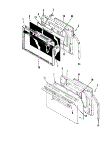 03 - Door parts for Magic Chef Range 34GY-2CKXW-ON from AppliancePartsPros.com