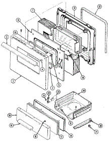 03 - Door / Drawer (3121Wt, 3121Wtv) parts for Magic Chef Range 3121WTV from AppliancePartsPros.com