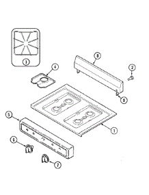 05 - Top Assembly (3100Ppx,3100Ppx-K) parts for Magic Chef Range 3100PPW-K from AppliancePartsPros.com