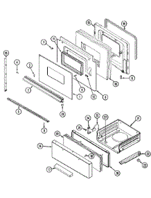 04 - Door / Drawer (Series 01) parts for Magic Chef Range 3167XTA from AppliancePartsPros.com