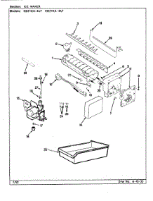 03 - Ice Maker parts for Magic Chef Refrigerator RB21KN4AF / BG75C from AppliancePartsPros.com