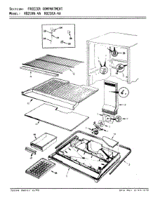 02 - Freezer Compartment parts for Magic Chef Refrigerator RB21KN-4A / AG71B from AppliancePartsPros.com